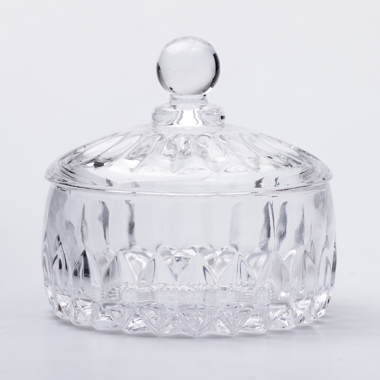 Цукерниця з кришкою Ø13 см ваза цукерниця кругла скляна прозора