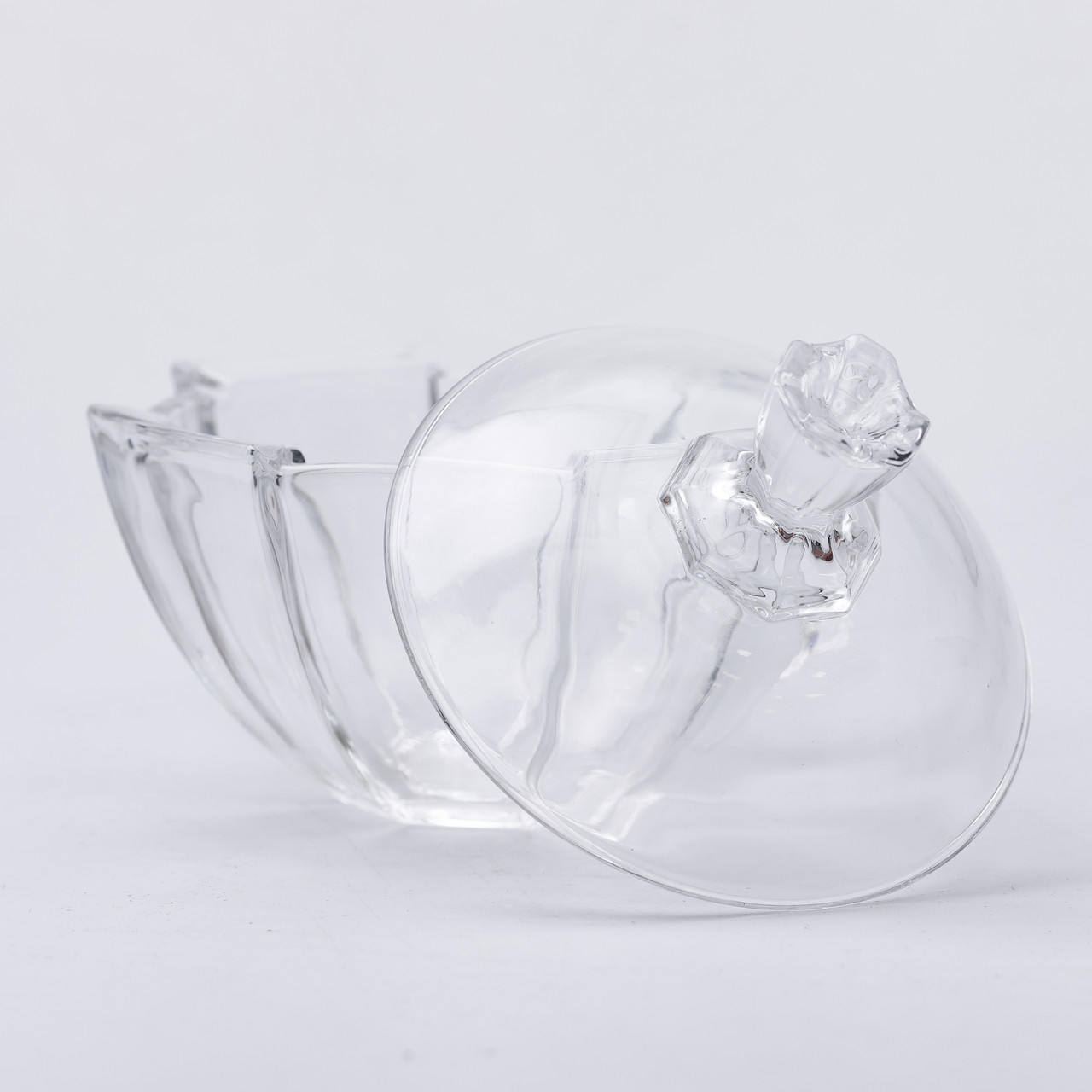 Цукорниця з кришкою Ø 15 см ваза цукорниця кругла скляна