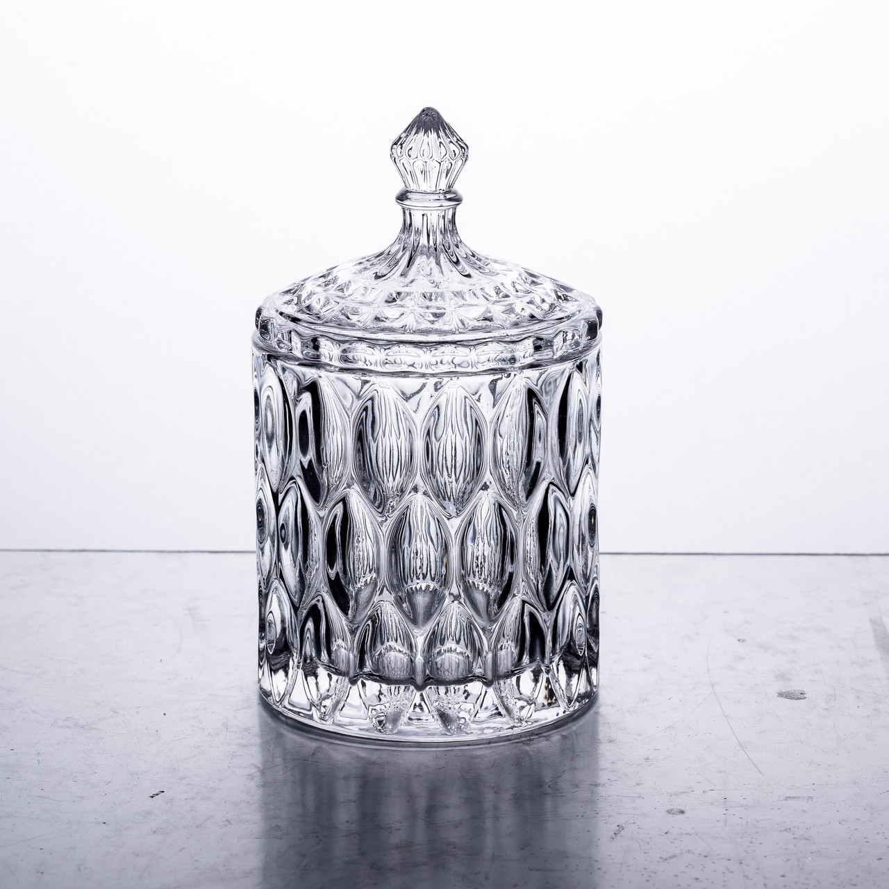 Цукорниця з кришкою Ø 7.5 см ваза цукорниця кругла скляна