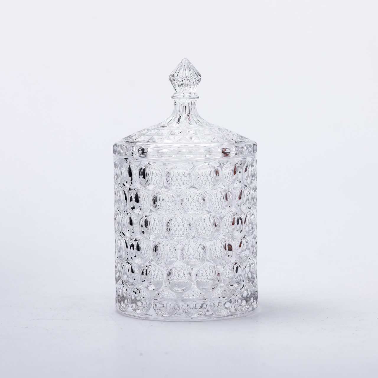 Цукерниця з кришкою Ø7.5 см ваза цукорниця кругла скляна