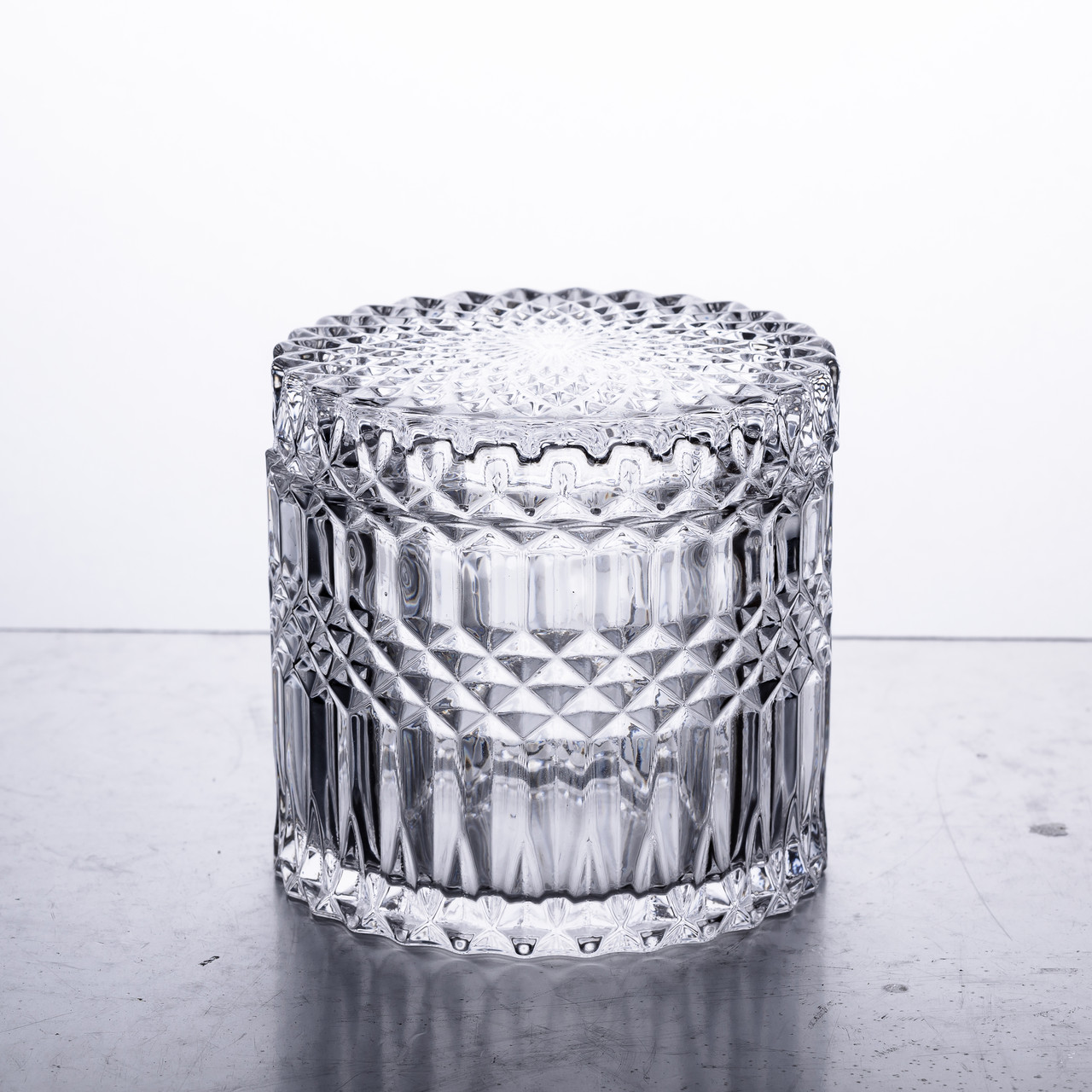 Цукерниця з кришкою Ø 9.5 см ваза цукерниця кругла скляна