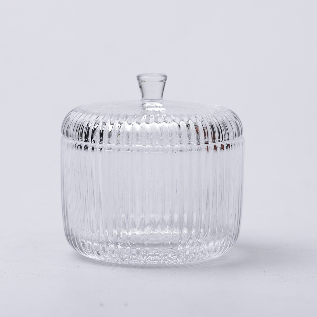 Цукерниця з кришкою Ø 9 см ваза цукерниця кругла скляна