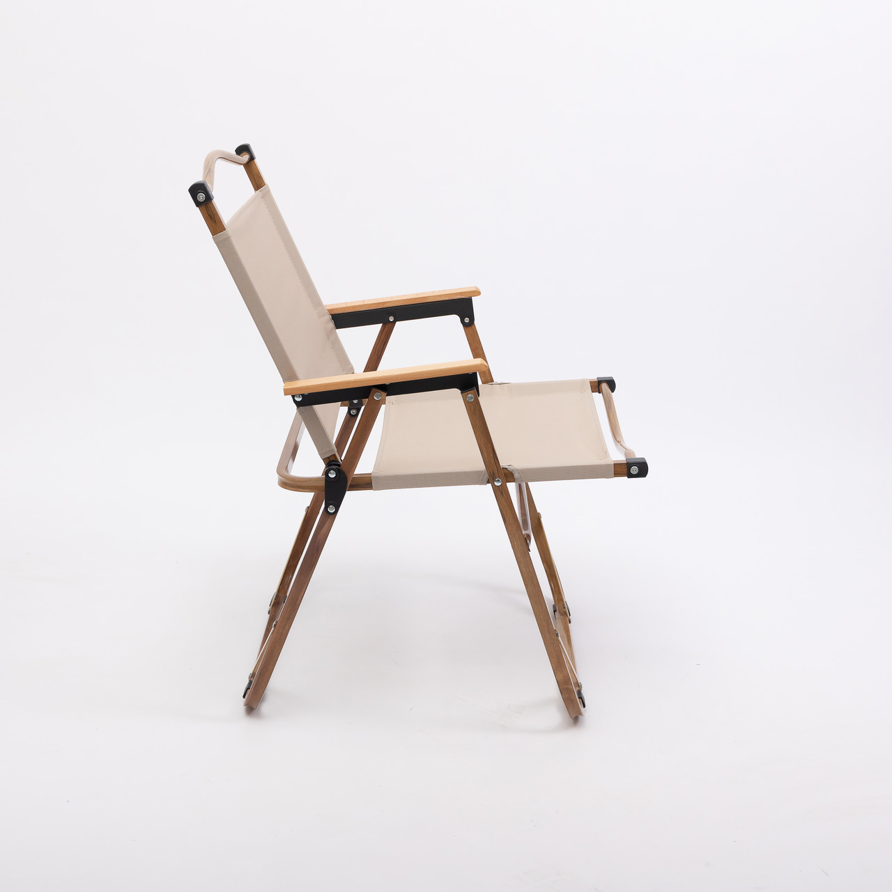 Крісло розкладне туристичне 52×53×77 см крісло складне для кемпінгу на природу Бежеве