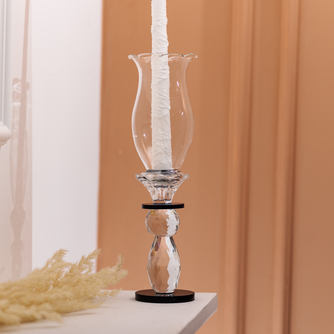 Підсвічник скляний 7×9 см підсвічник декоративний келих на ніжці