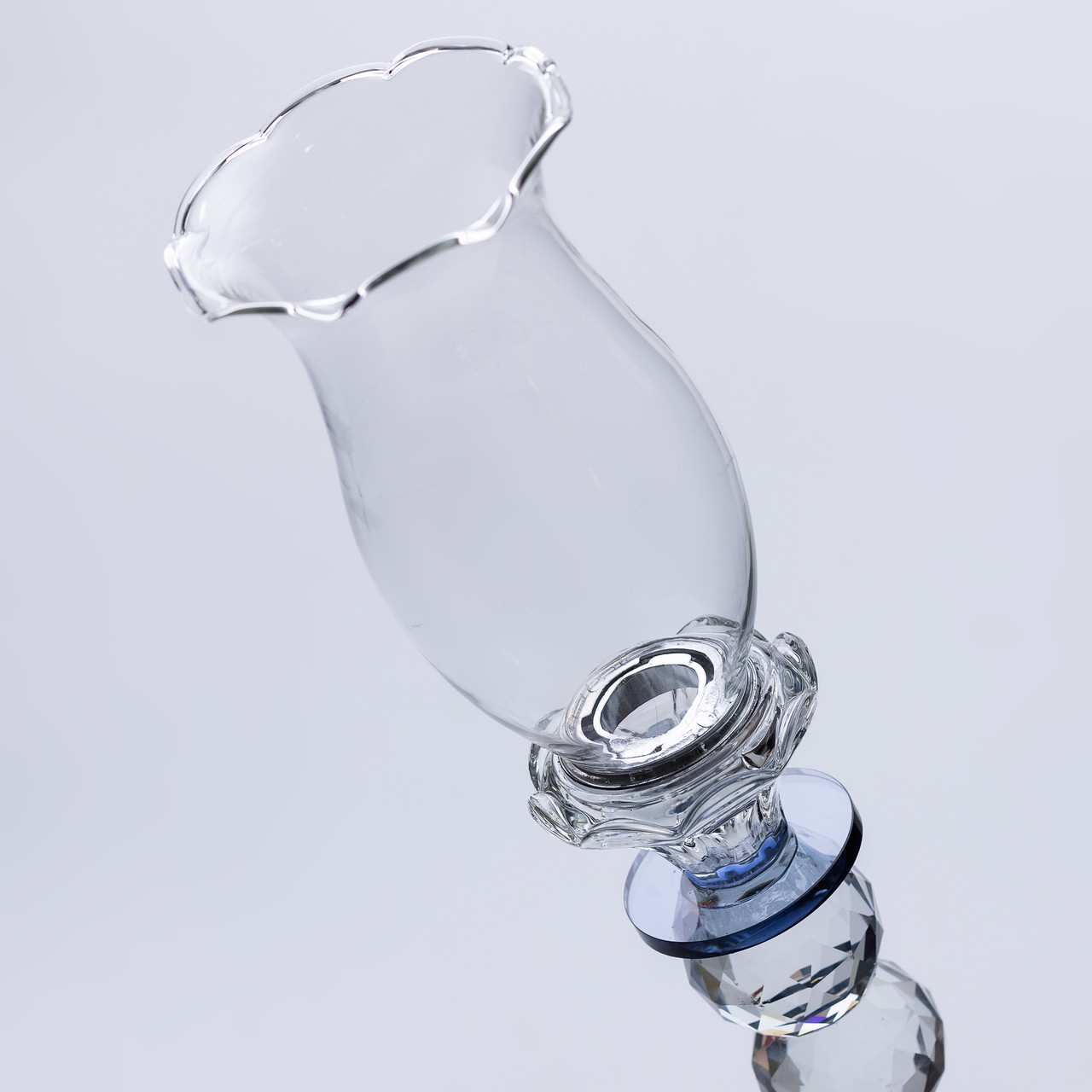 Підсвічник скляний 7×32 см підсвічник декоративний келих на ніжці