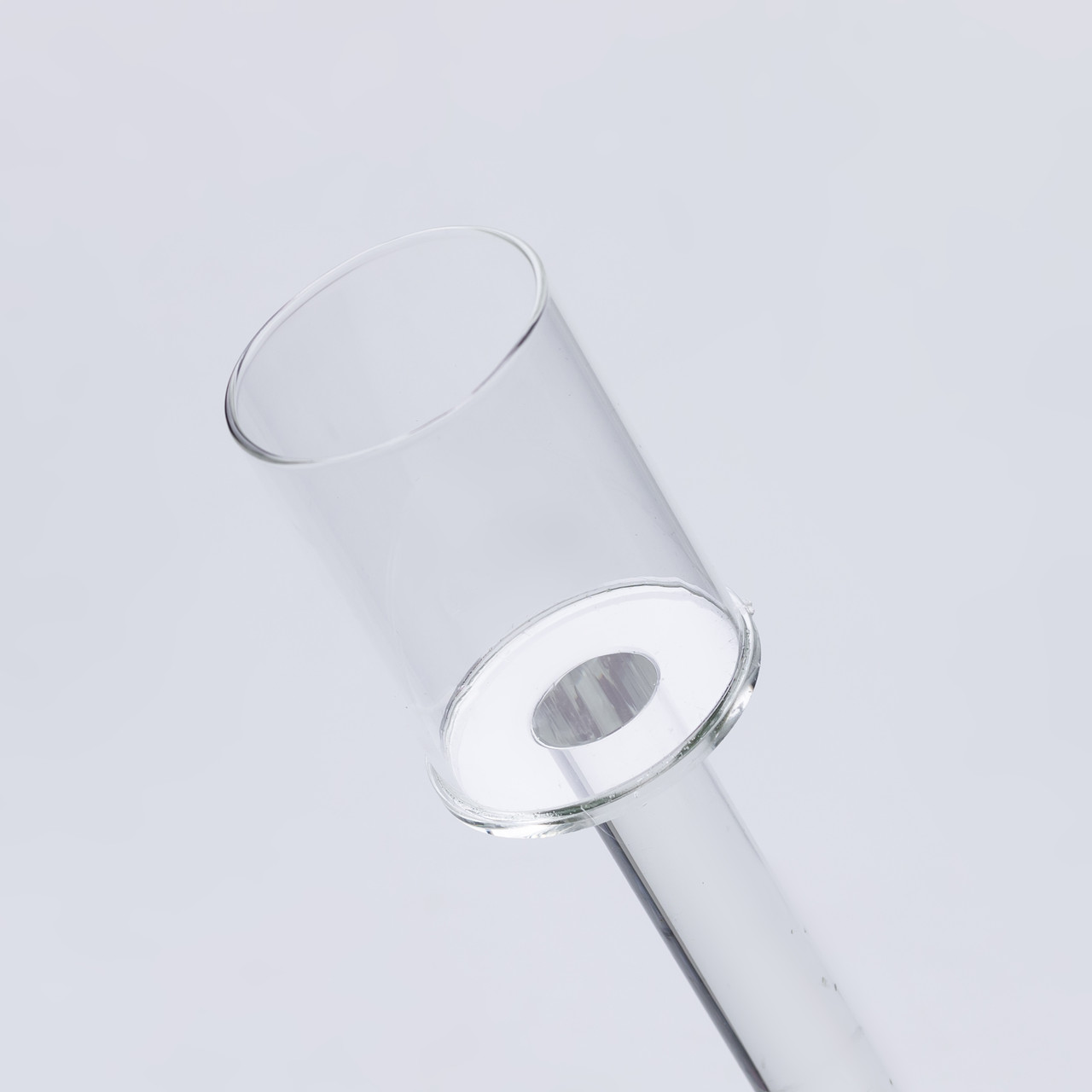 Підсвічник скляний на ніжці 8×31 см підсвічник келих декоративний прозорий