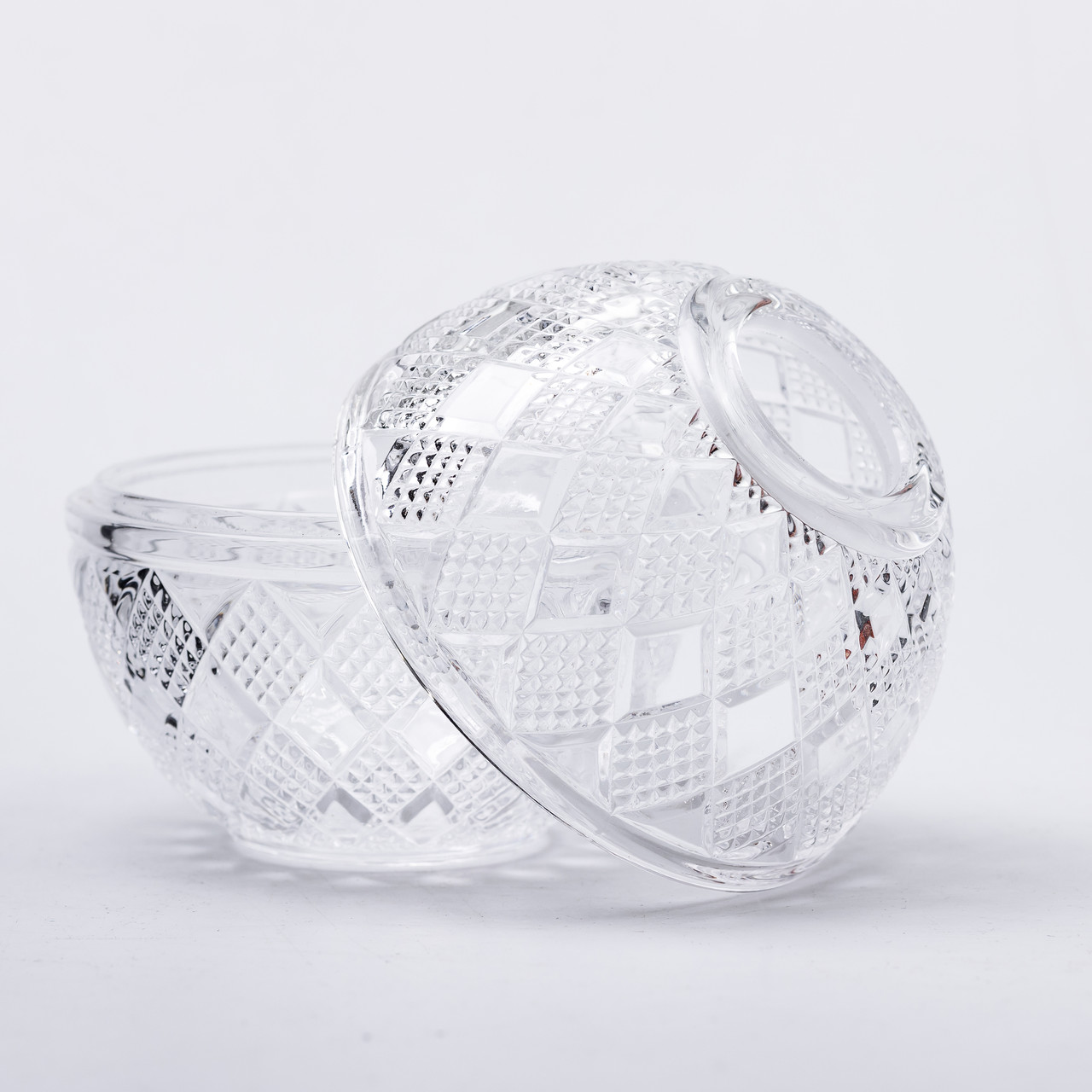 Серветниця на стіл кухонна Ø15 см серветниця скляна кругла кругла у формі яйця