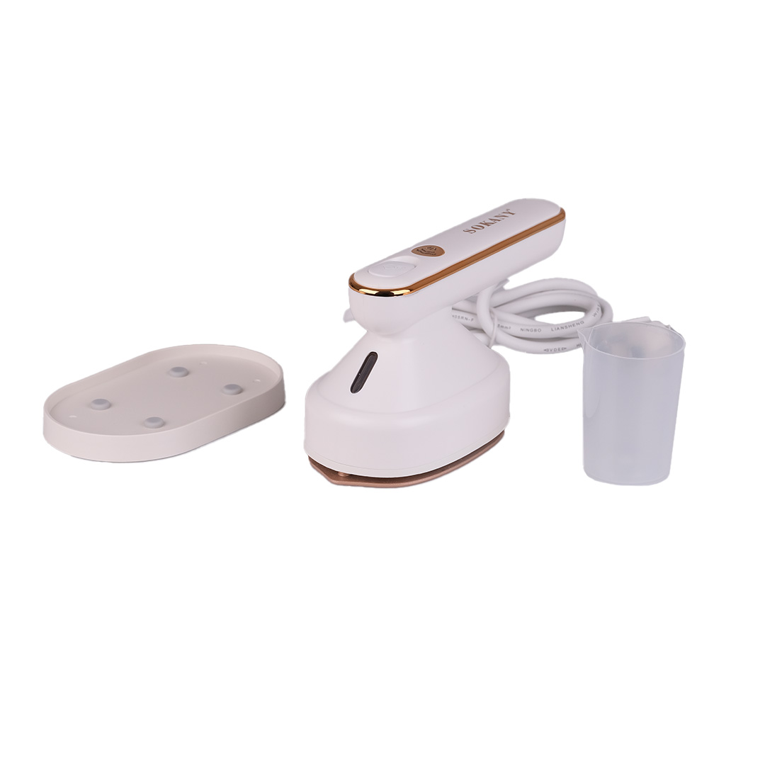 Дорожня праска з парогенератором професійна 1200 Вт паровідпарювач для одягу та штор Біла Sokany