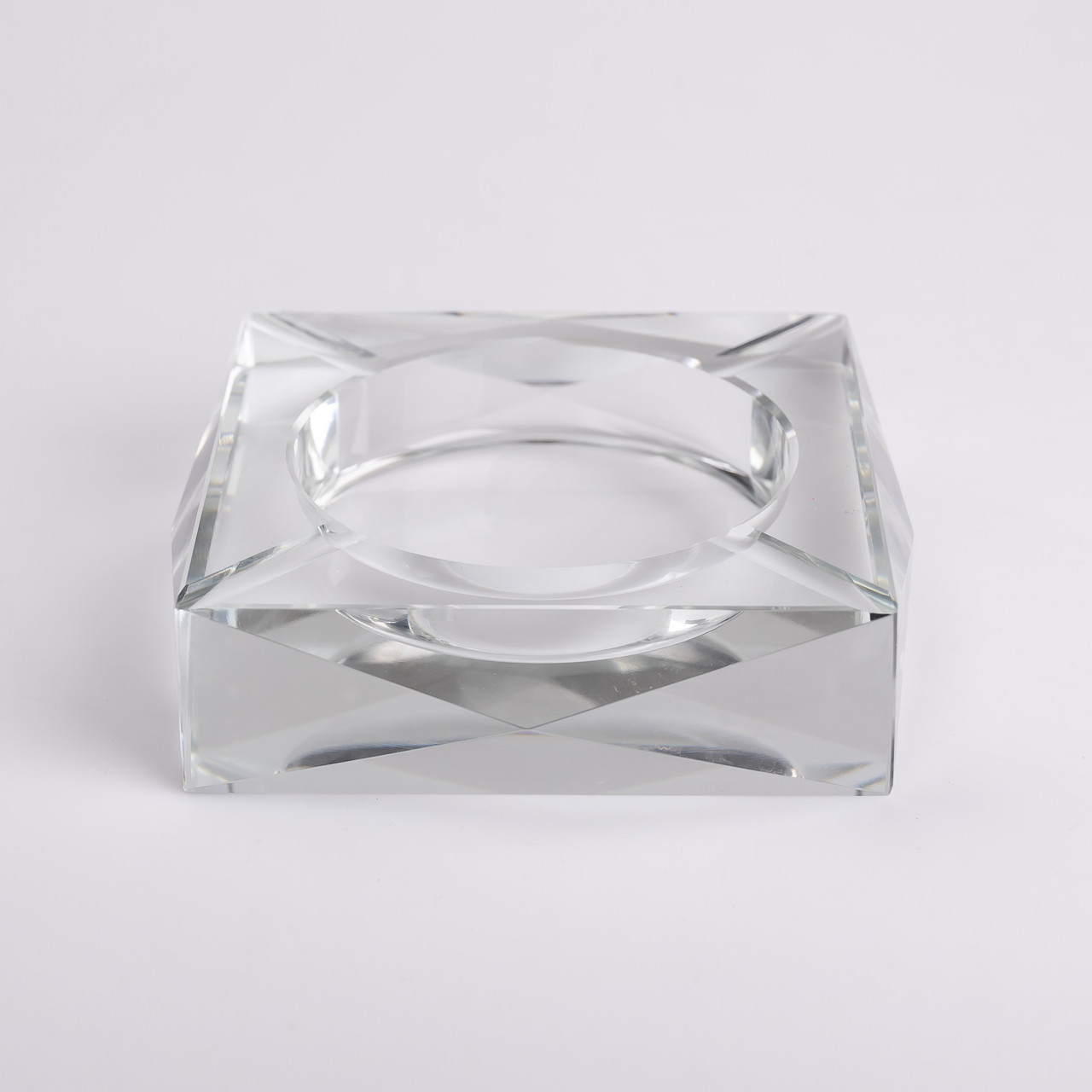 Скляна попільничка для сигарет 13х13х4 см попільничка квадратна настільна