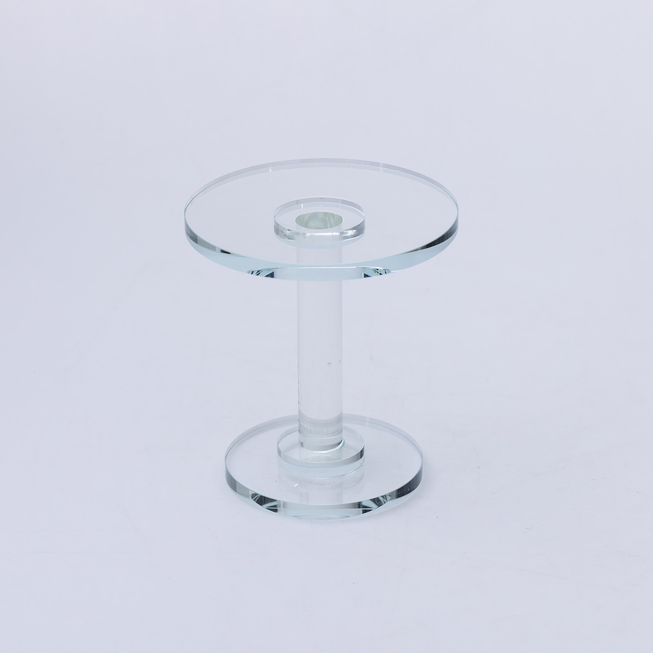 Тортівниця скляна на ніжці 12×13.5 см кругла стійка для торта, капкейків