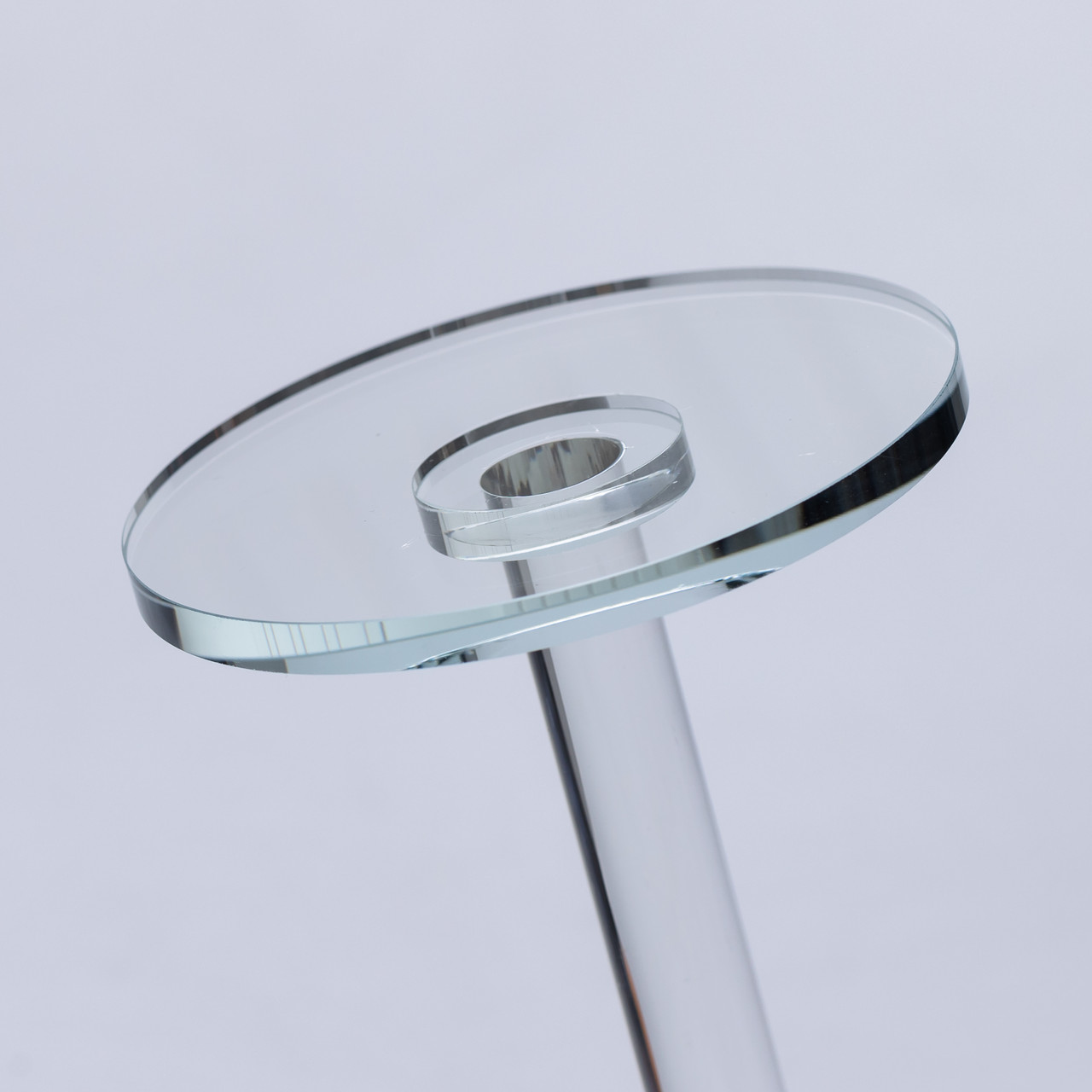 Тортівниця скляна на ніжці 12×18 см кругла стійка для торта, капкейків