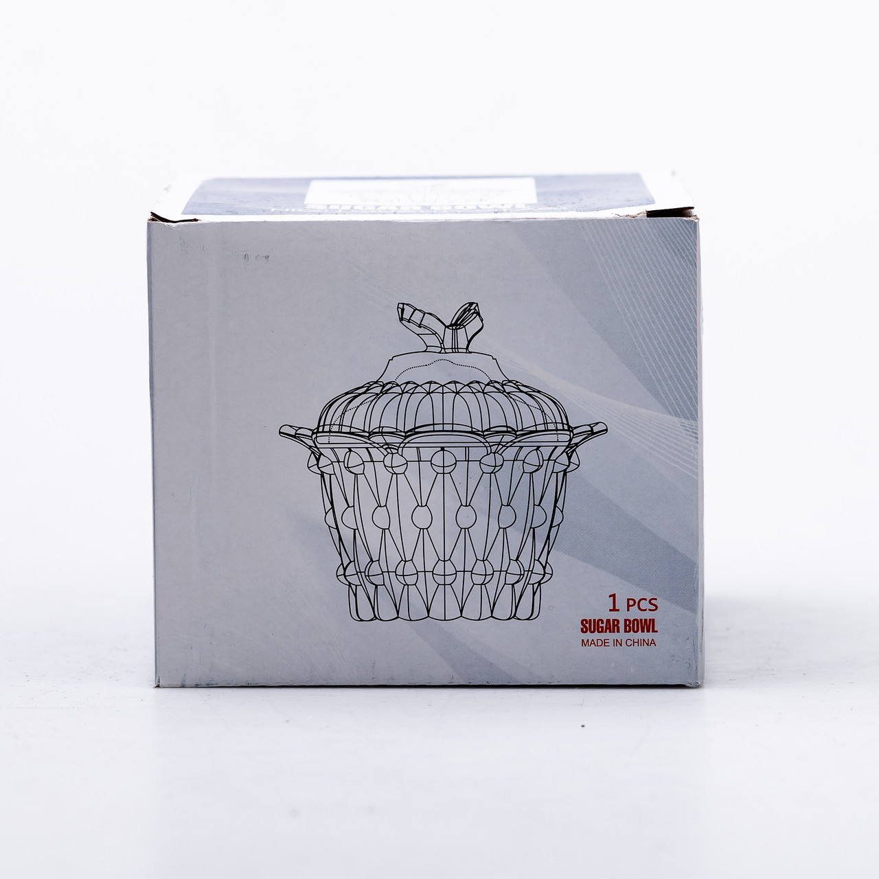 Цукерниця скляна Ø9 см цукерниця кругла з кришкою прозора