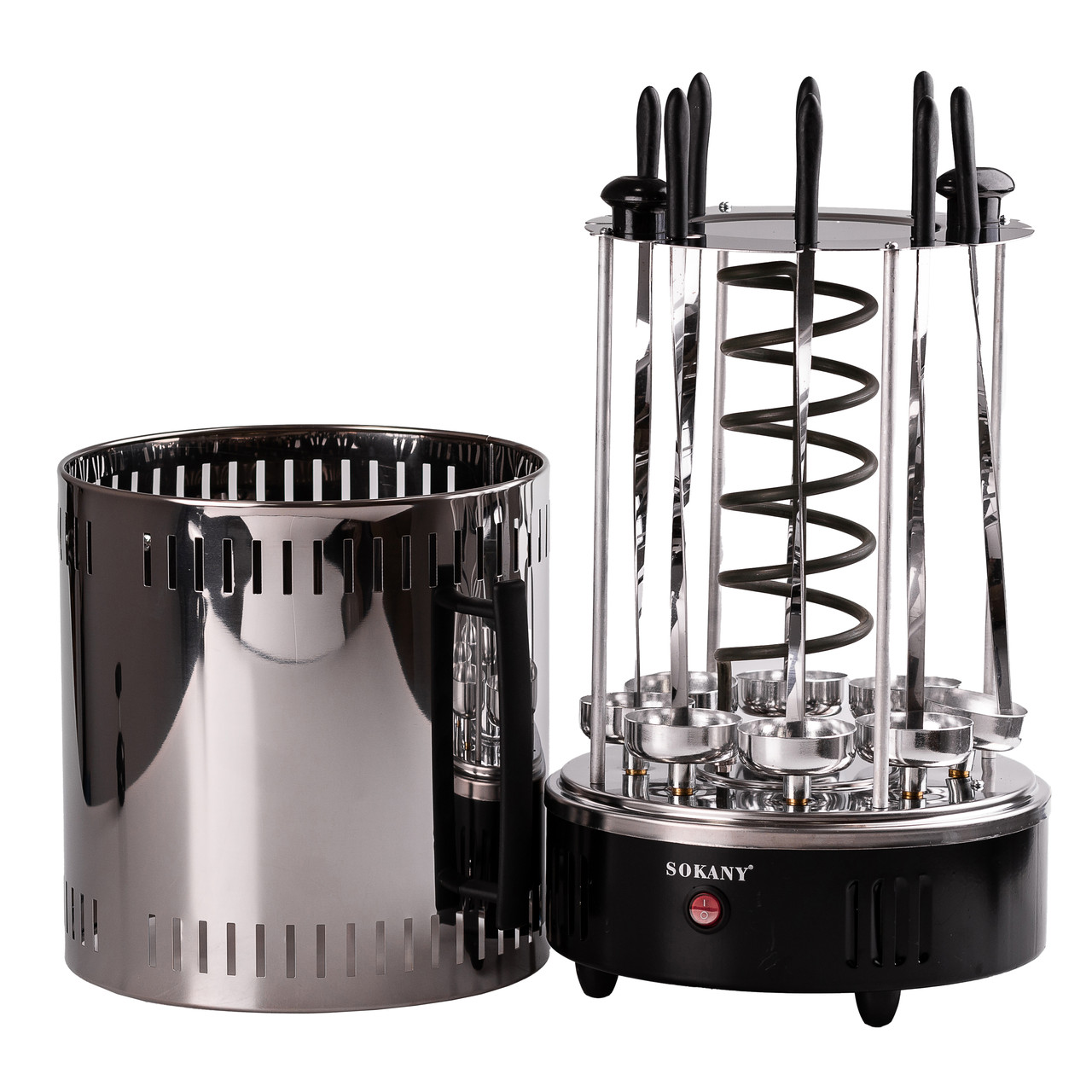 Електрошашличниця вертикальна Sokany SK6113 на 8 шампурів 1500 Вт