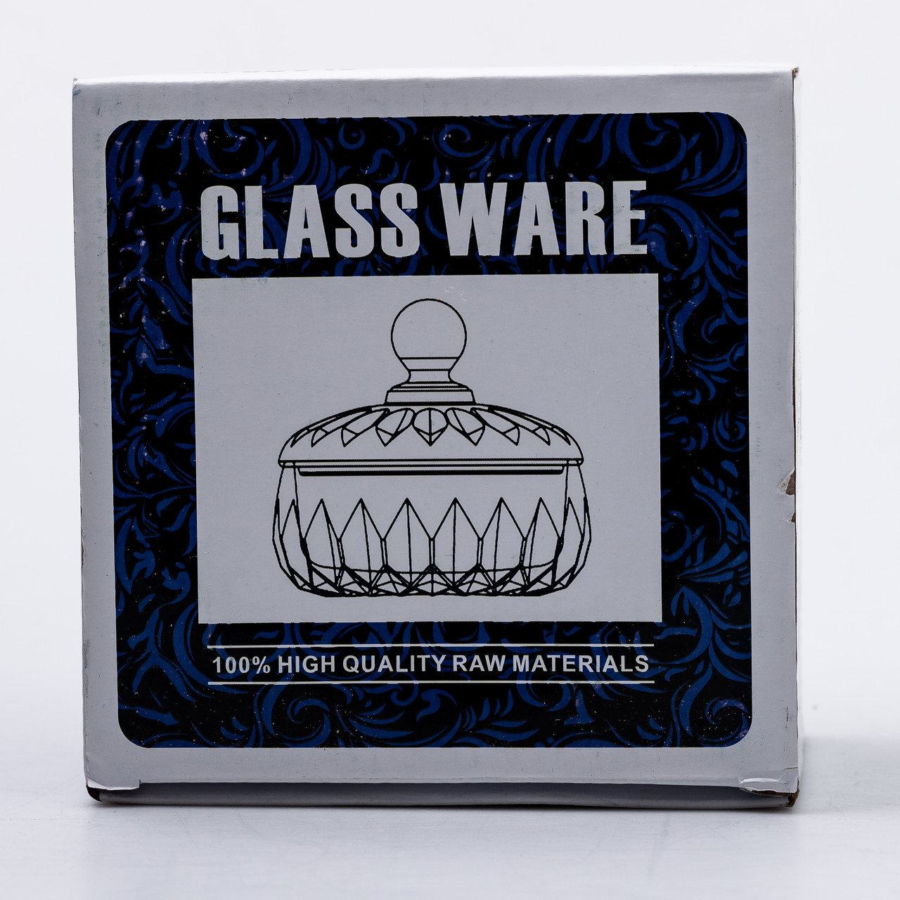 Цукерниця з кришкою Ø13 см ваза цукерниця кругла скляна прозора