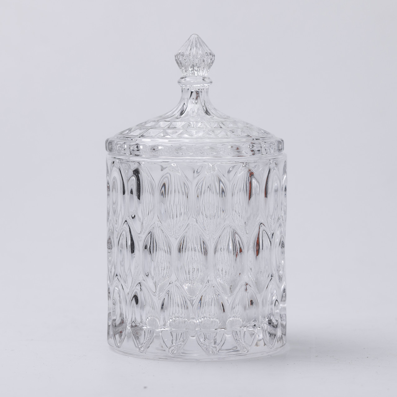 Цукорниця з кришкою Ø 7.5 см ваза цукорниця кругла скляна