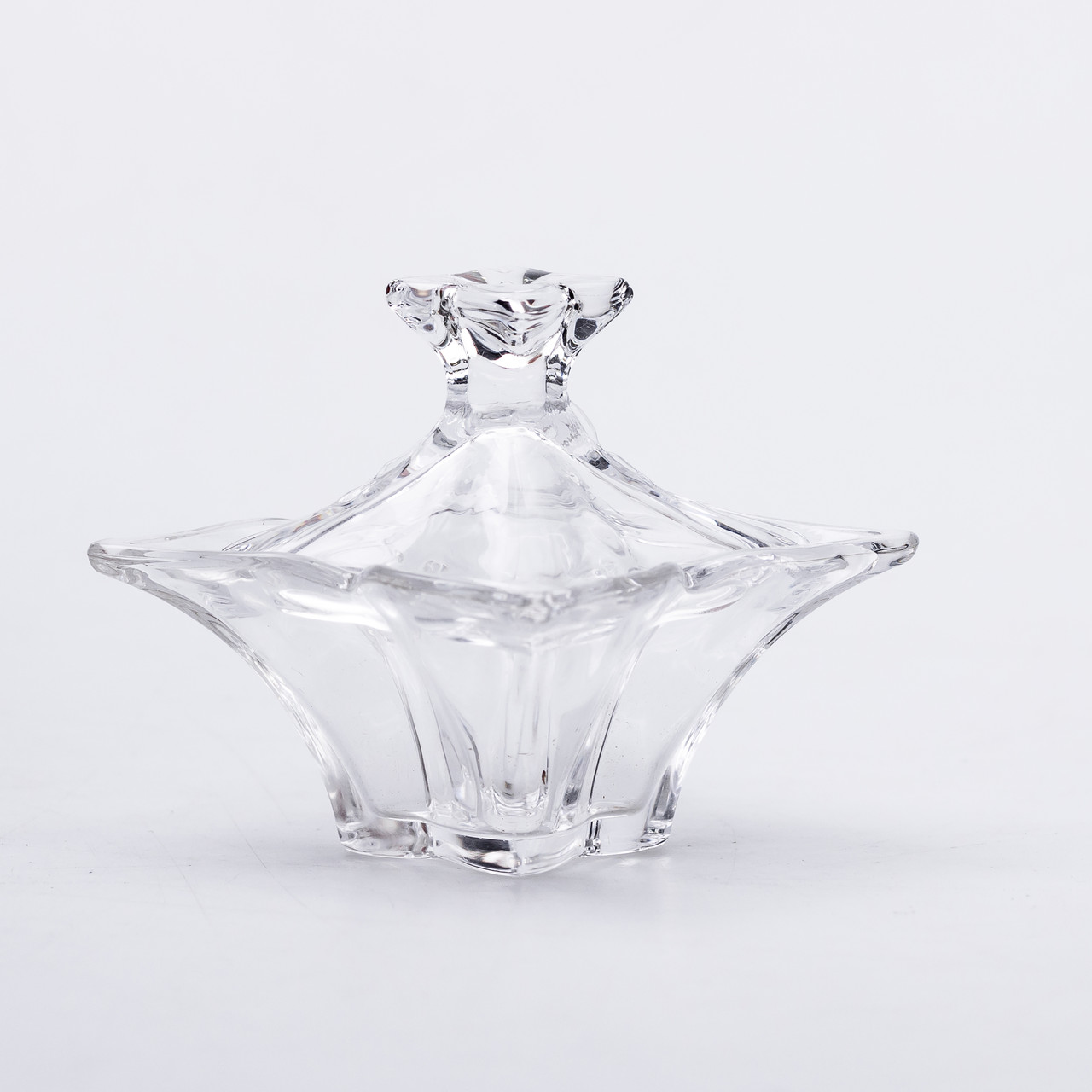 Цукорниця з кришкою 8.5×8.5×8.5 см ваза цукорниця квадратна скляна