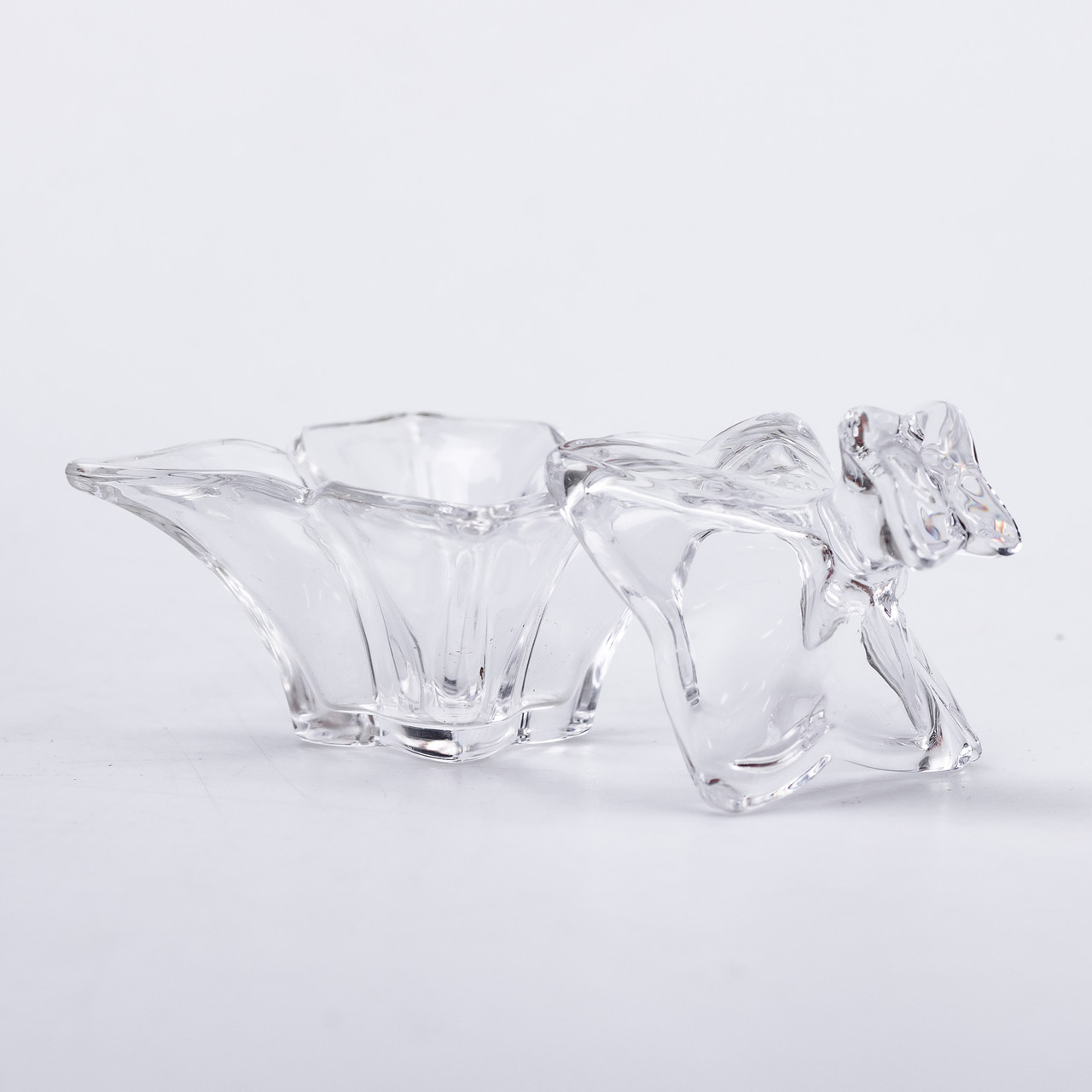 Цукорниця з кришкою 8.5×8.5×8.5 см ваза цукорниця квадратна скляна