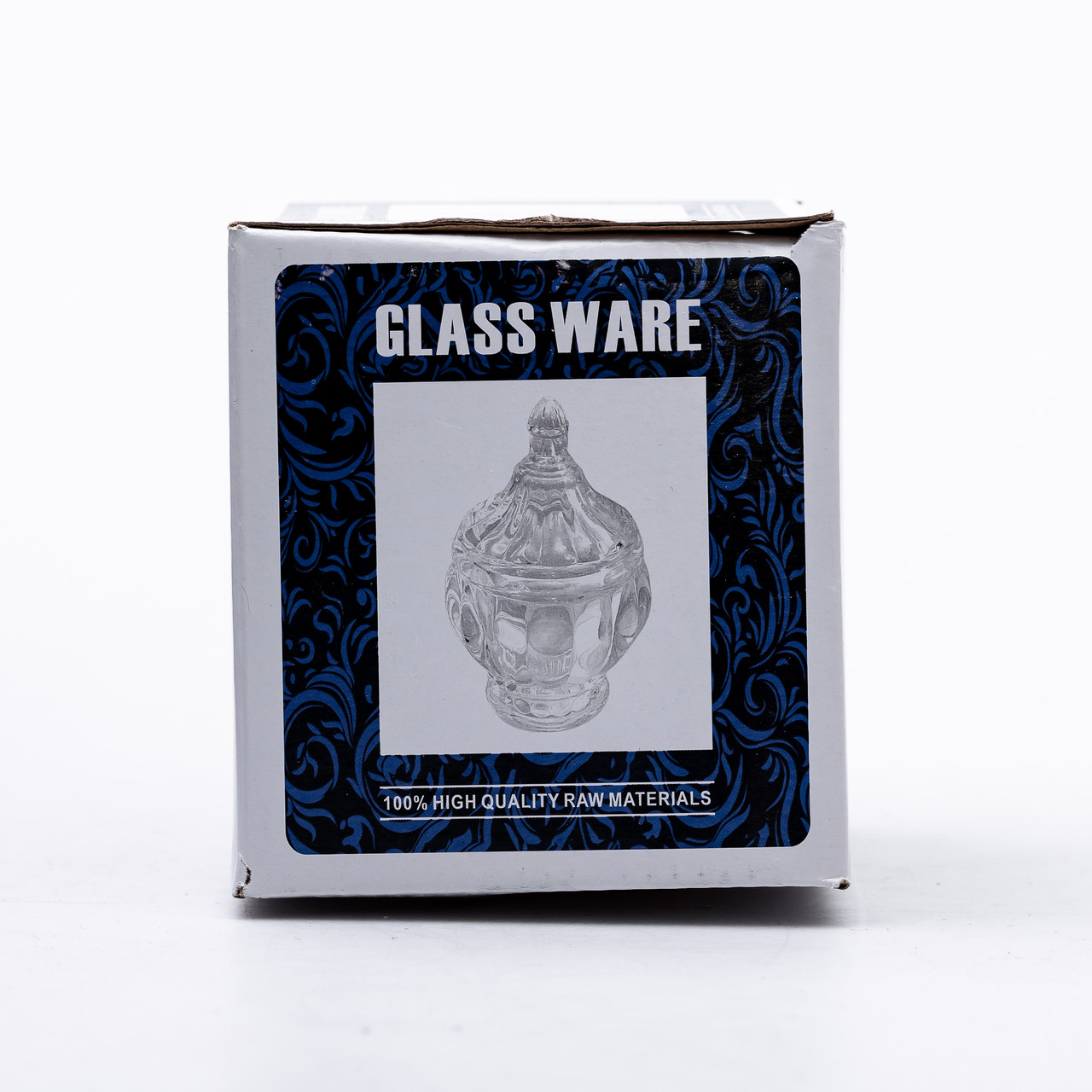 Цукорниця з кришкою Ø8.5 см ваза цукорниця кругла скляна