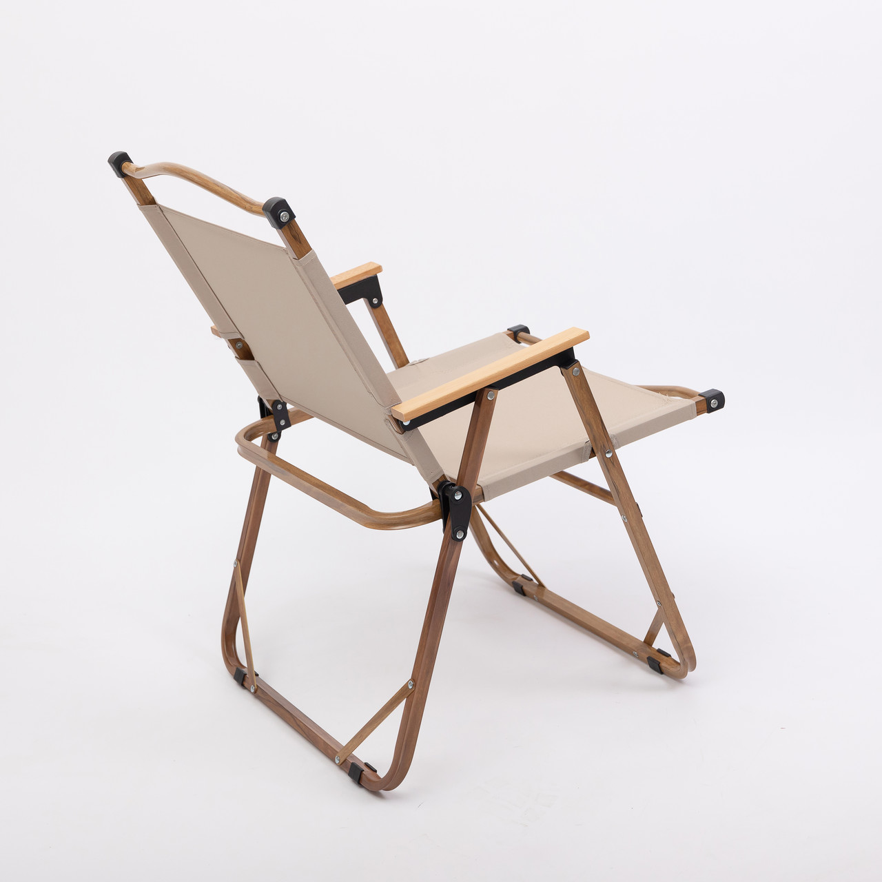 Крісло розкладне туристичне 52×53×77 см крісло складне для кемпінгу на природу Бежеве