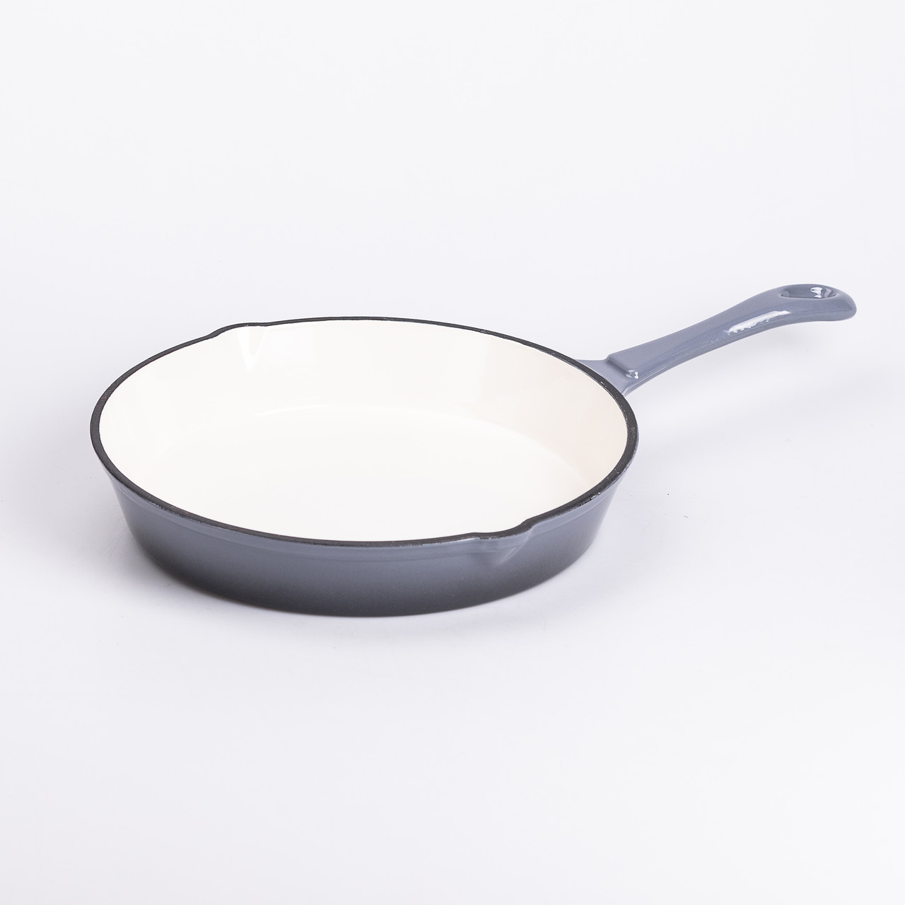 Набір чавунного посуду для приготування 3 каструлі та сковорода з емальованим покриттям Сірий HP-1-5