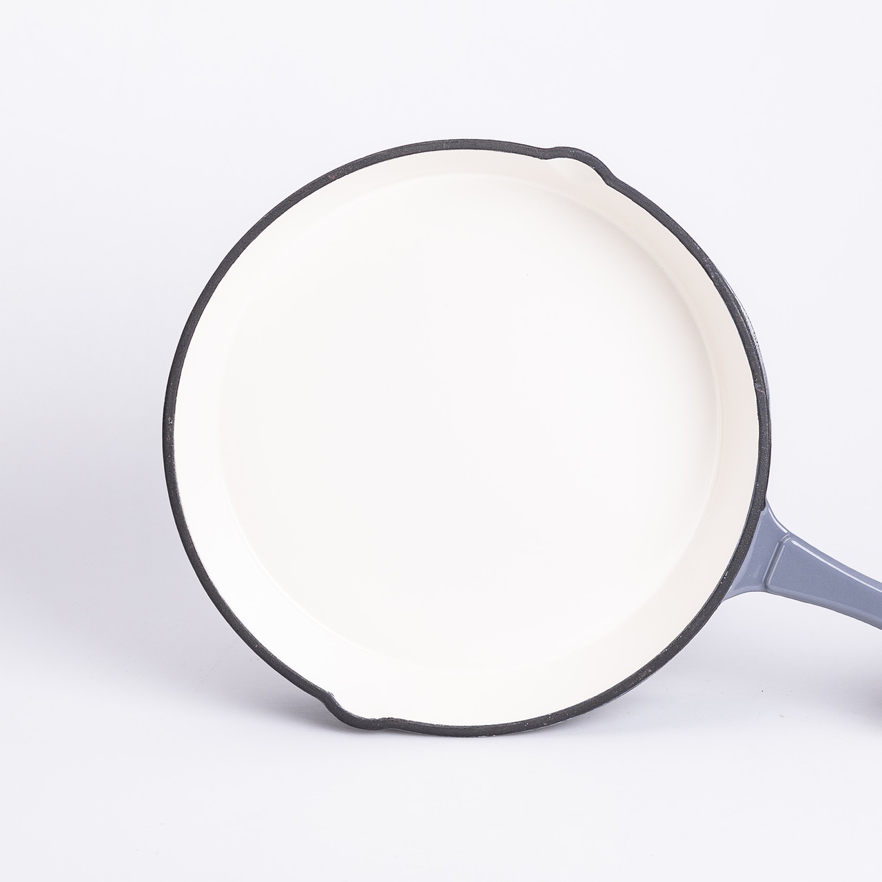 Набір чавунного посуду для приготування 3 каструлі та сковорода з емальованим покриттям Сірий HP-1-5