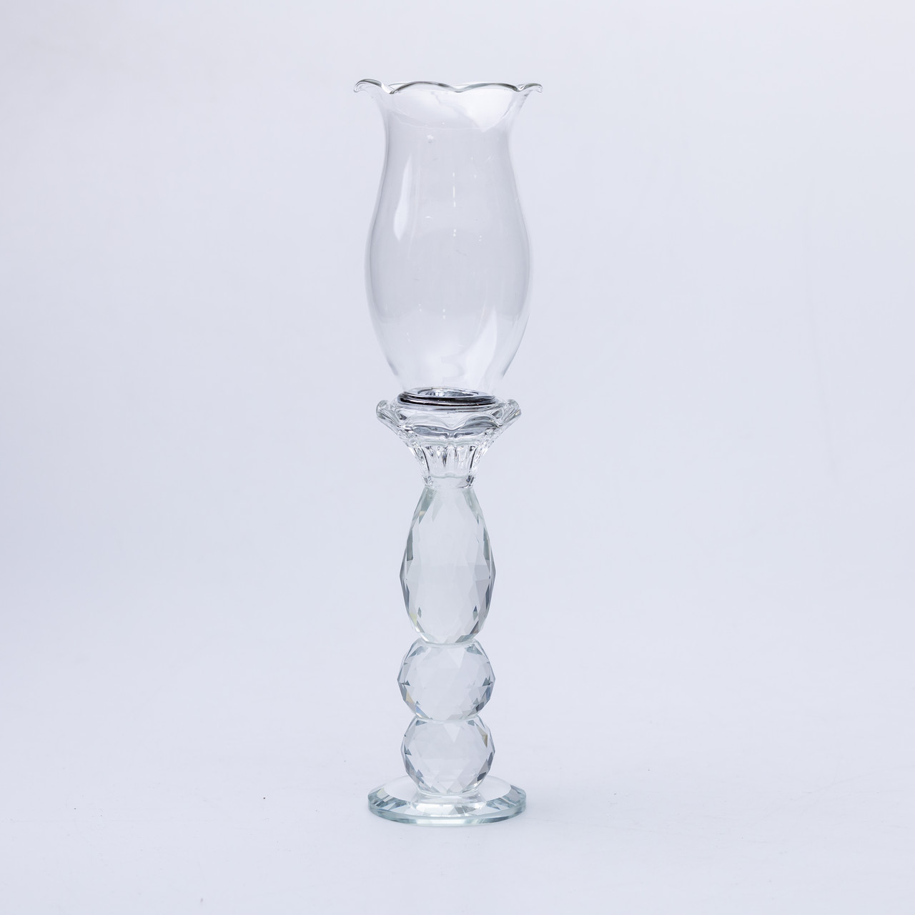 Підсвічник скляний 7×31.5 см підсвічник декоративний келих на ніжці