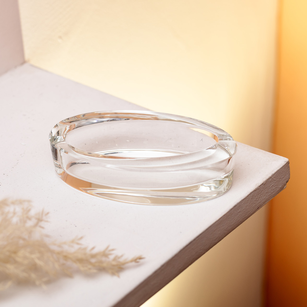 Скляна попільничка для сигарет 13х7.5х2.5 см попільничка декоративна настільна