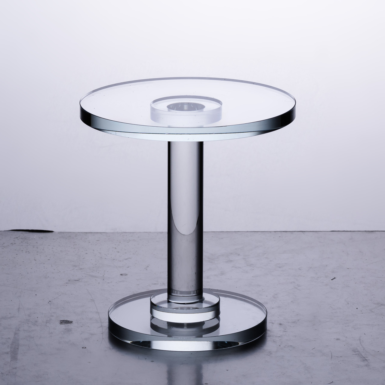 Тортівниця скляна на ніжці 12×13.5 см кругла стійка для торта, капкейків