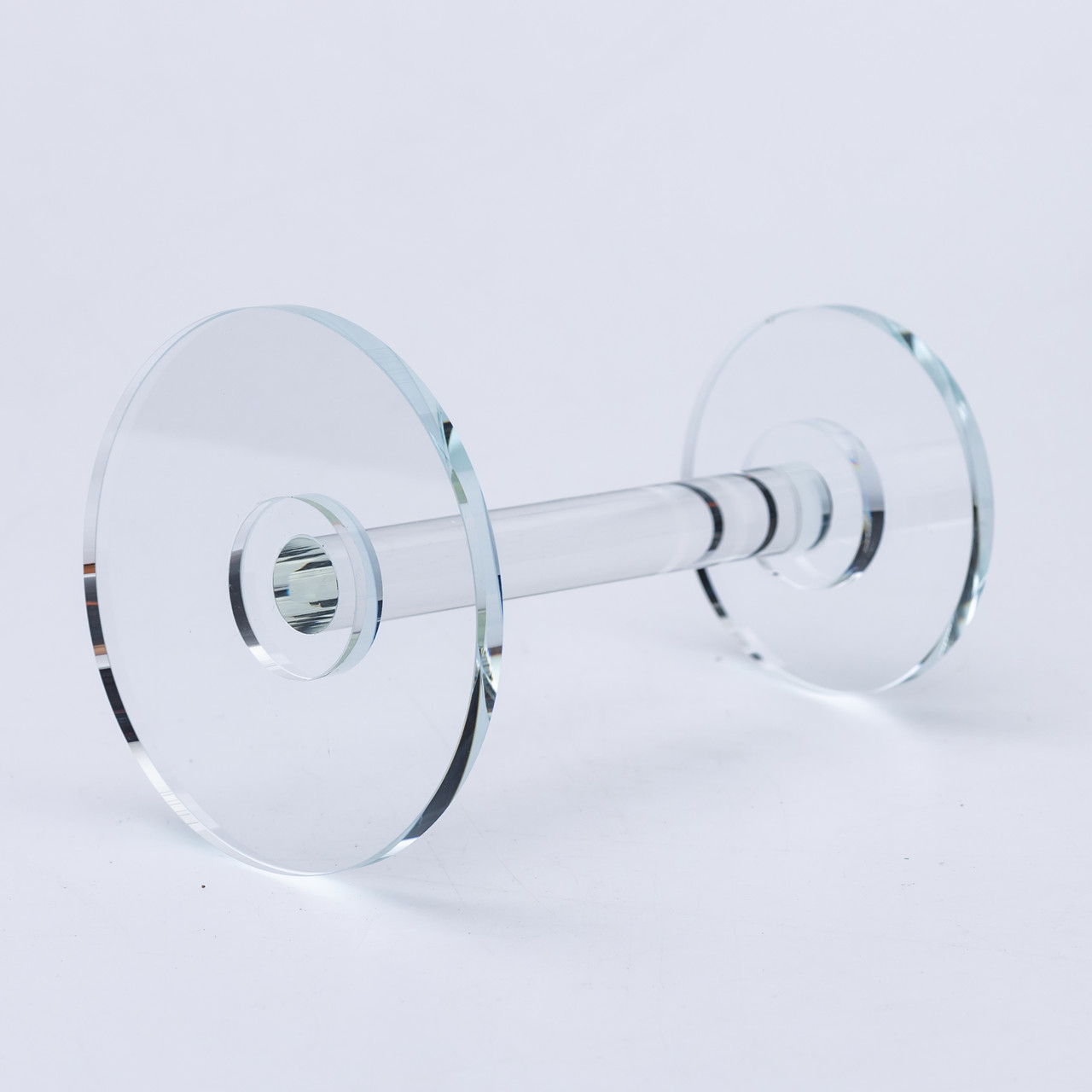 Тортівниця скляна на ніжці 12×18 см кругла стійка для торта, капкейків