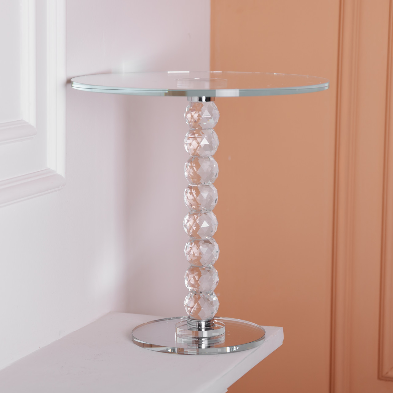 Тортівниця скляна на ніжці 30×32 см см підставка для торта, капкейків прозора