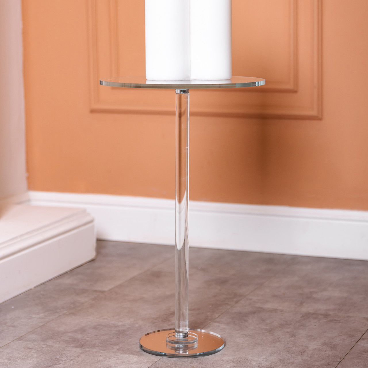 Тортівниця скляна на високій ніжці 30×60 см кругла підставка для торта, капкейків