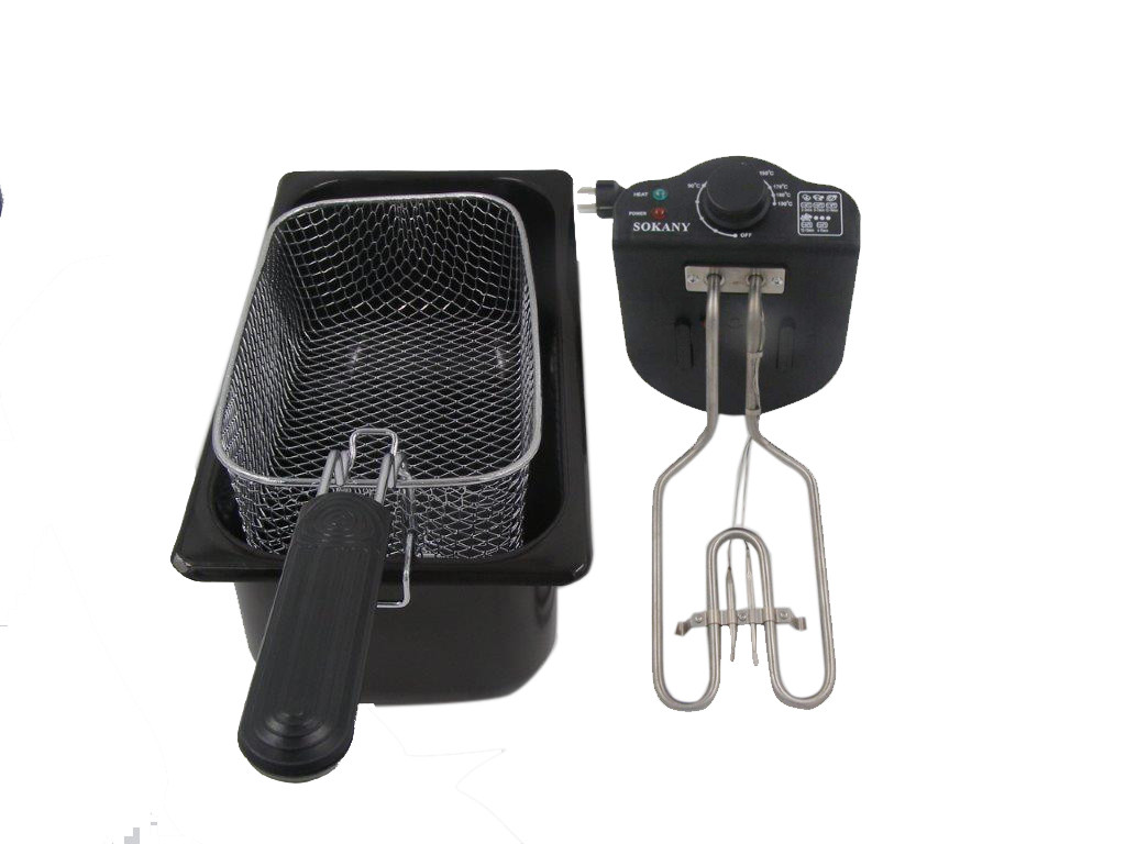 Фритюрниця професійна Sokany WJ800 на 3.5 літра, 2000 Вт, 2000 Вт