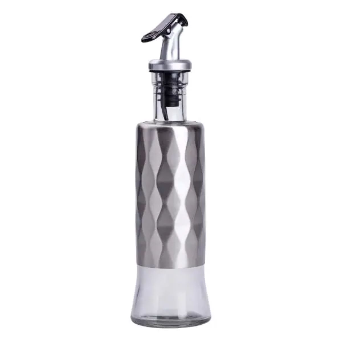 Скляна пляшка для олії HP-1361 300 мл з металевою кришкою-дозатором