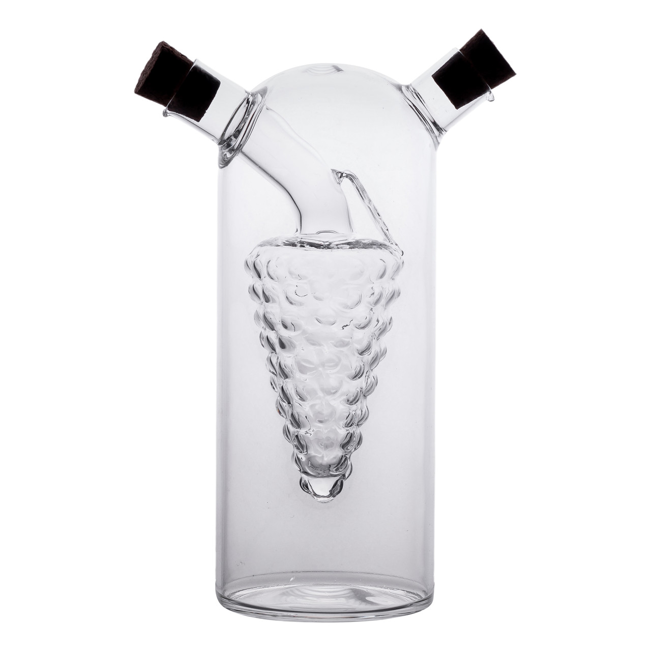 Пляшка для олії та оцту 2 в 1 скляна 380 мл для оливкової, соняшникової олії та оцту HP-34-14