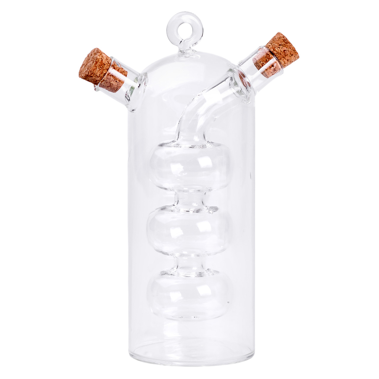 Пляшка для олії та оцту 2 в 1 скляна 400 мл для оливкової, соняшникової олії та оцту HP-34-15