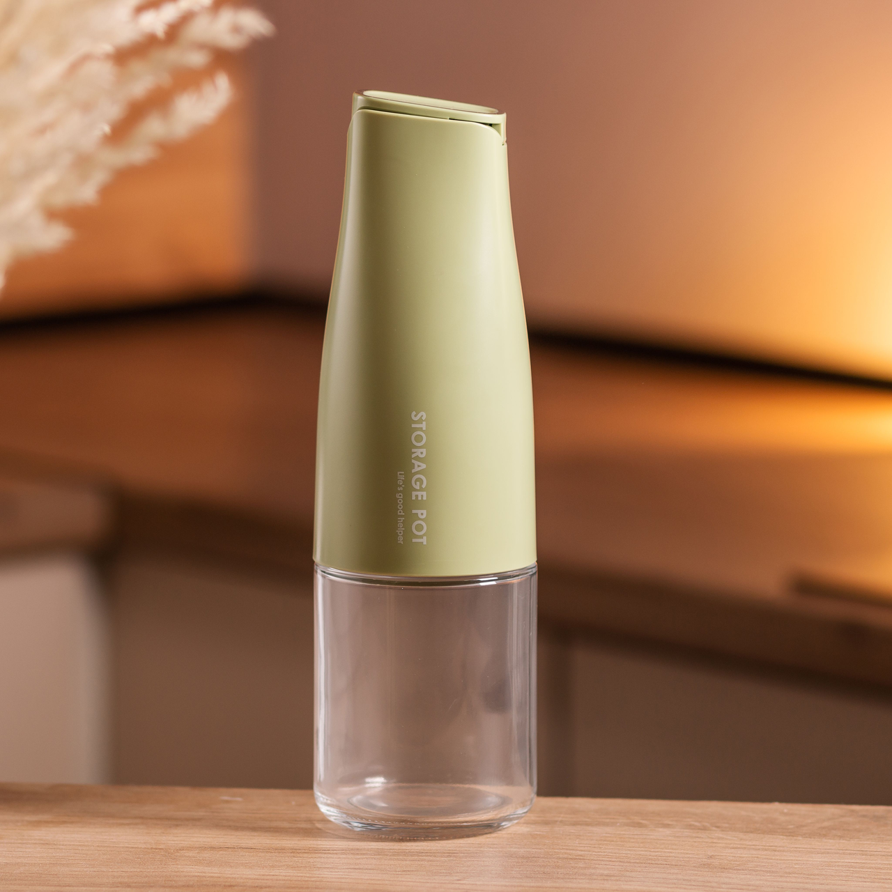 Пляшка для соняшникової олії з гравітаційною кришкою 500 мл пляшка для олії з дозатором Зелений HP-34-9GR