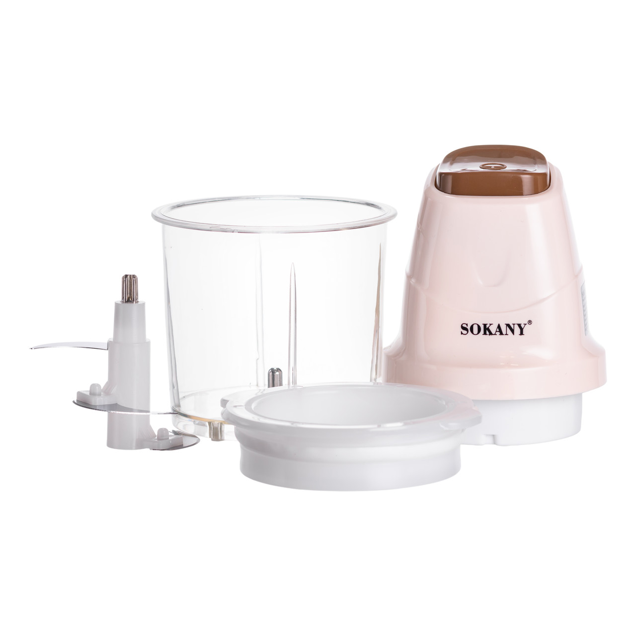 Чоппер подрібнювач з чашею на 0.7 л електричний кухонний 250 Вт бежевий Sokany SK-06009BE