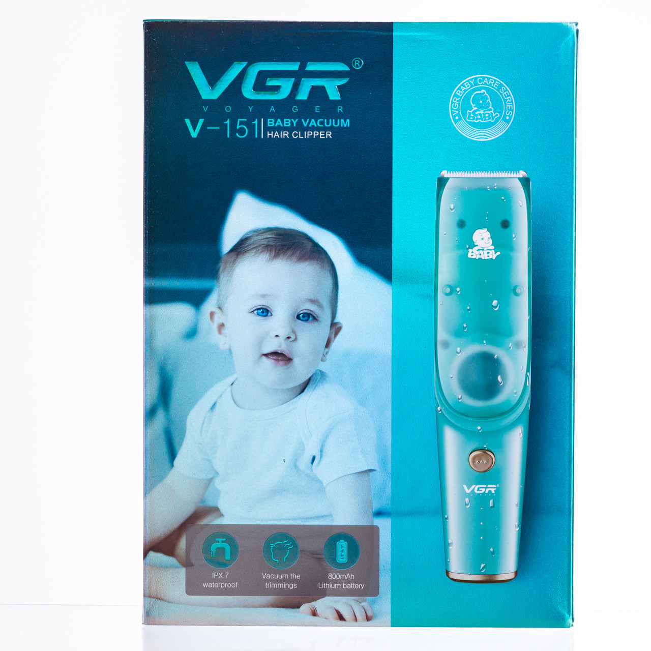 Дитяча машинка для стрижки волосся з насадками тиха акумуляторна бездротова VGR V-151