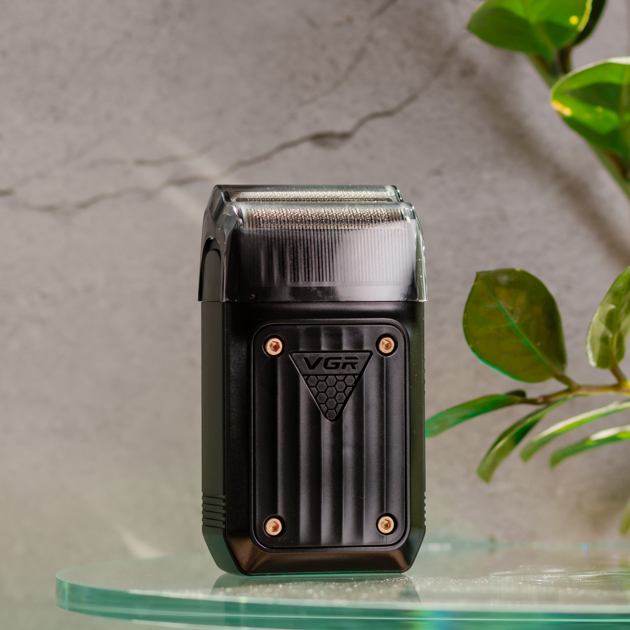 Електробритва чоловіча шейвер з подвійним лезом та LED-дисплеєм VGR V-363