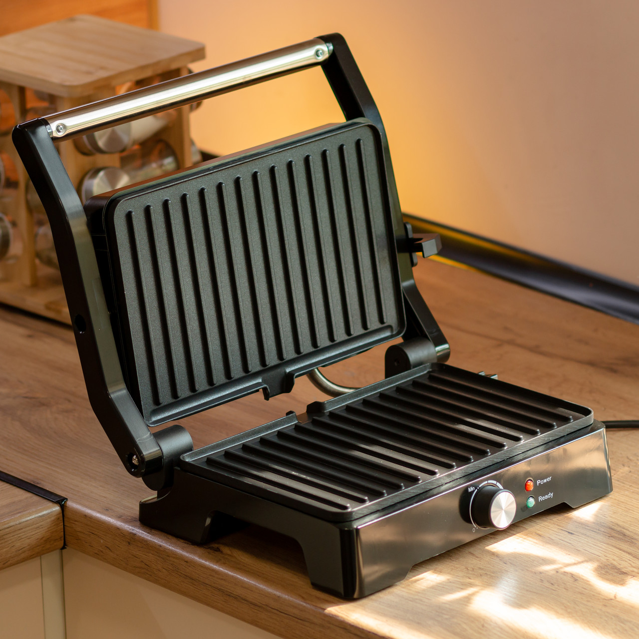 Електрогриль притискний з антипригарним покриттям 1500 Вт Sokany SK-08026