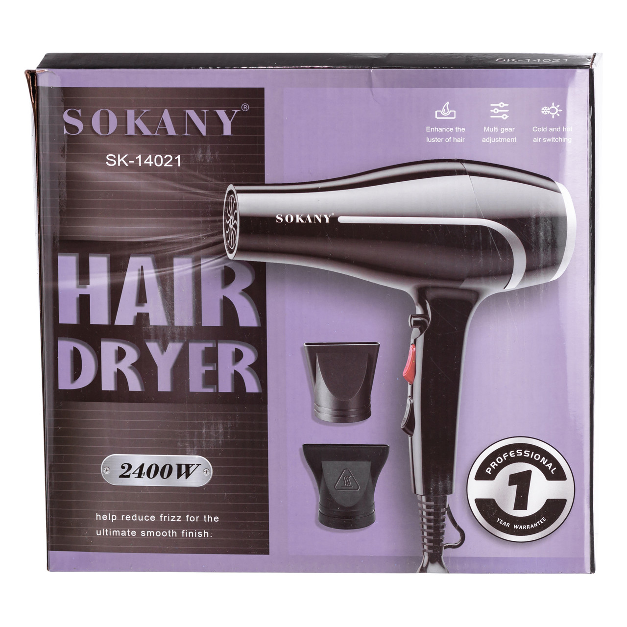 Фен для волосся з концентратором 2400 Вт Sokany SK-14021