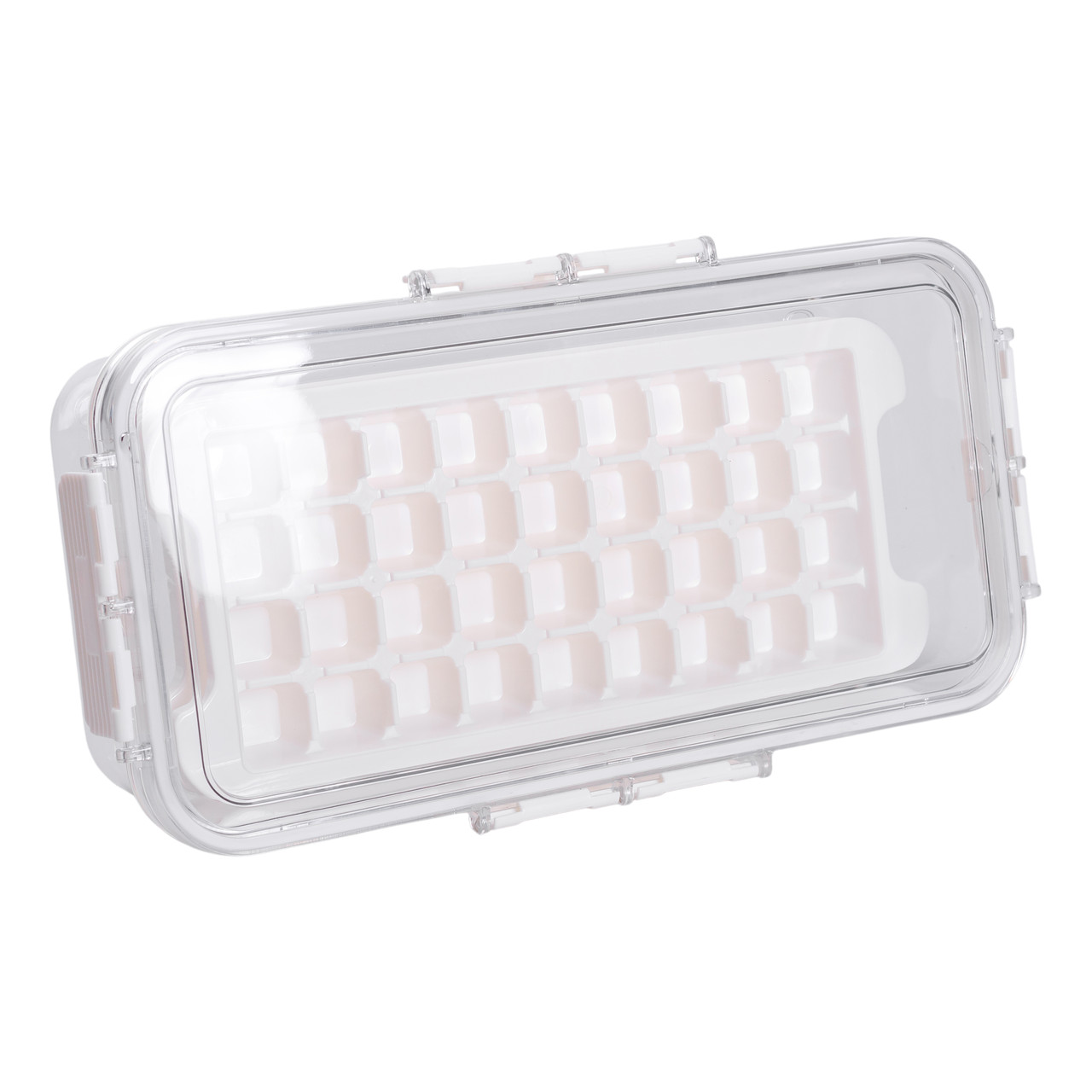Контейнер для заморозки льоду з кришкою 72 відсіку 30.5х16х7.5 см харчовий контейнер пластиковий Бежевий HP-27-9