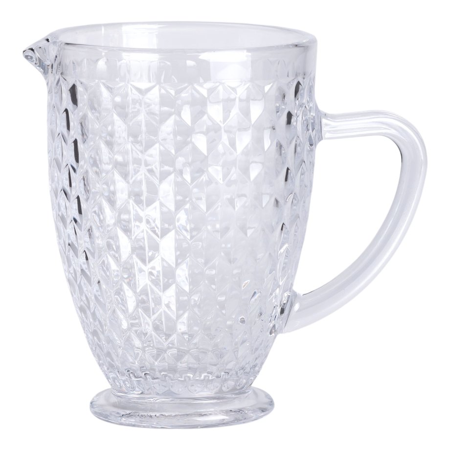 Глек для напоїв 1 літр для компоту, мохіто, лимонаду, сангрії прозорий скляний глек із ручкою HP-19-102