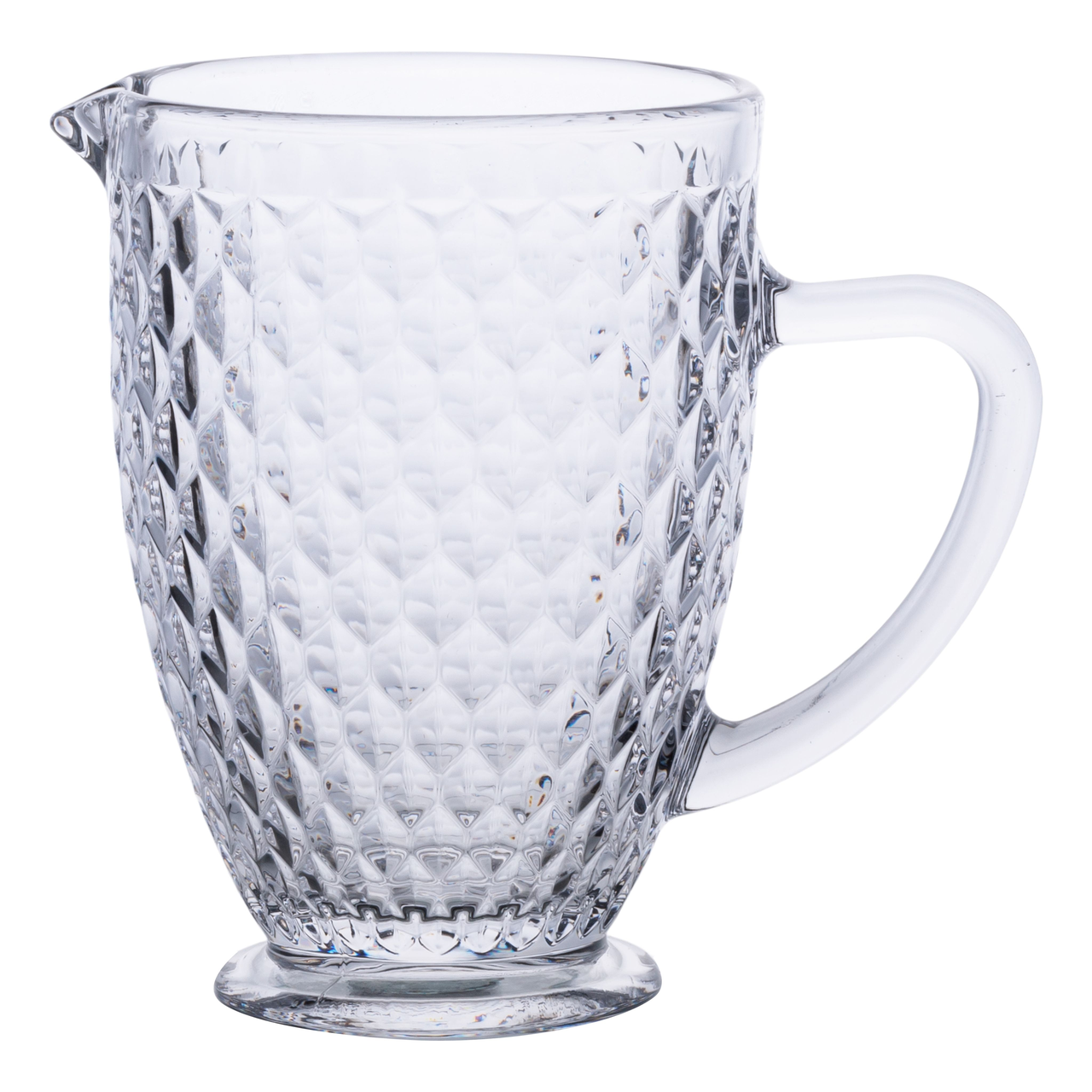 Глек для напоїв 1 літр для компоту, мохіто, лимонаду, сангрії прозорий скляний глек із ручкою HP-19-102