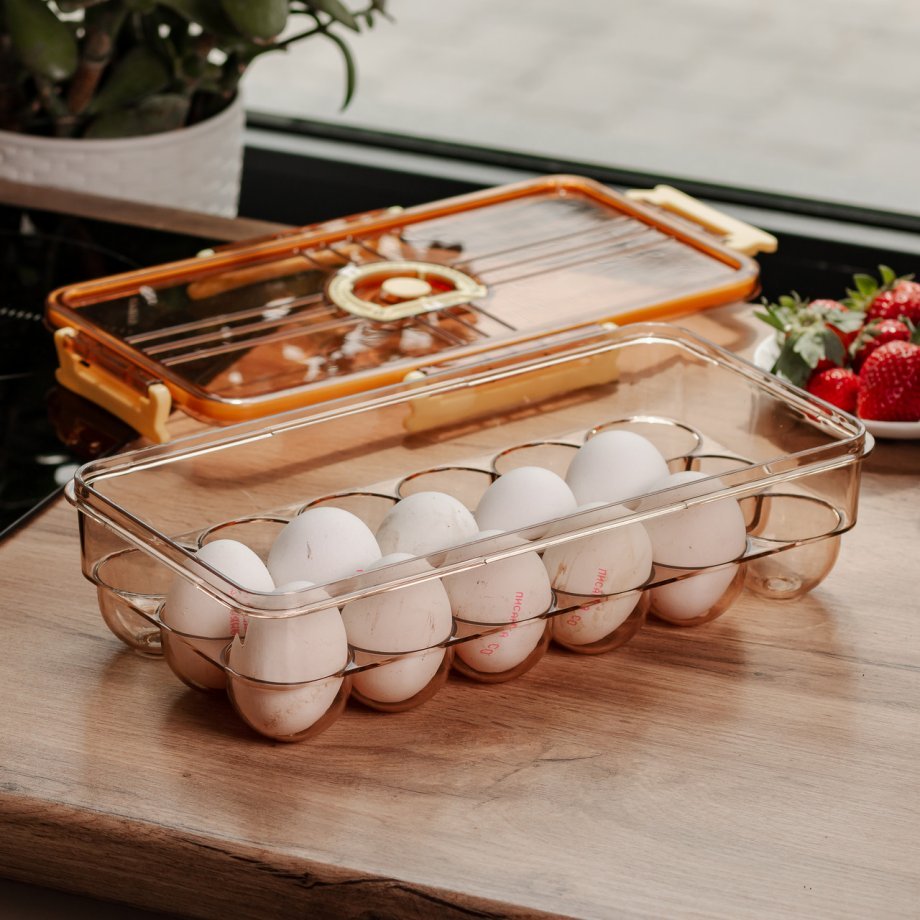 Лоток для яєць пластиковий на 18 комірок 32.5х18х8 см Коричневий HP-27-1