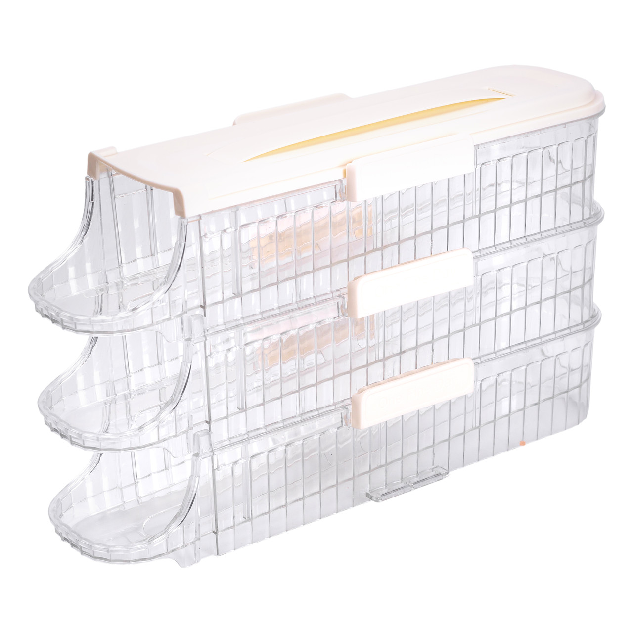 Лоток для яєць у холодильник на 3 яруси 32х10х18.5 см Бежевий HP-27-15