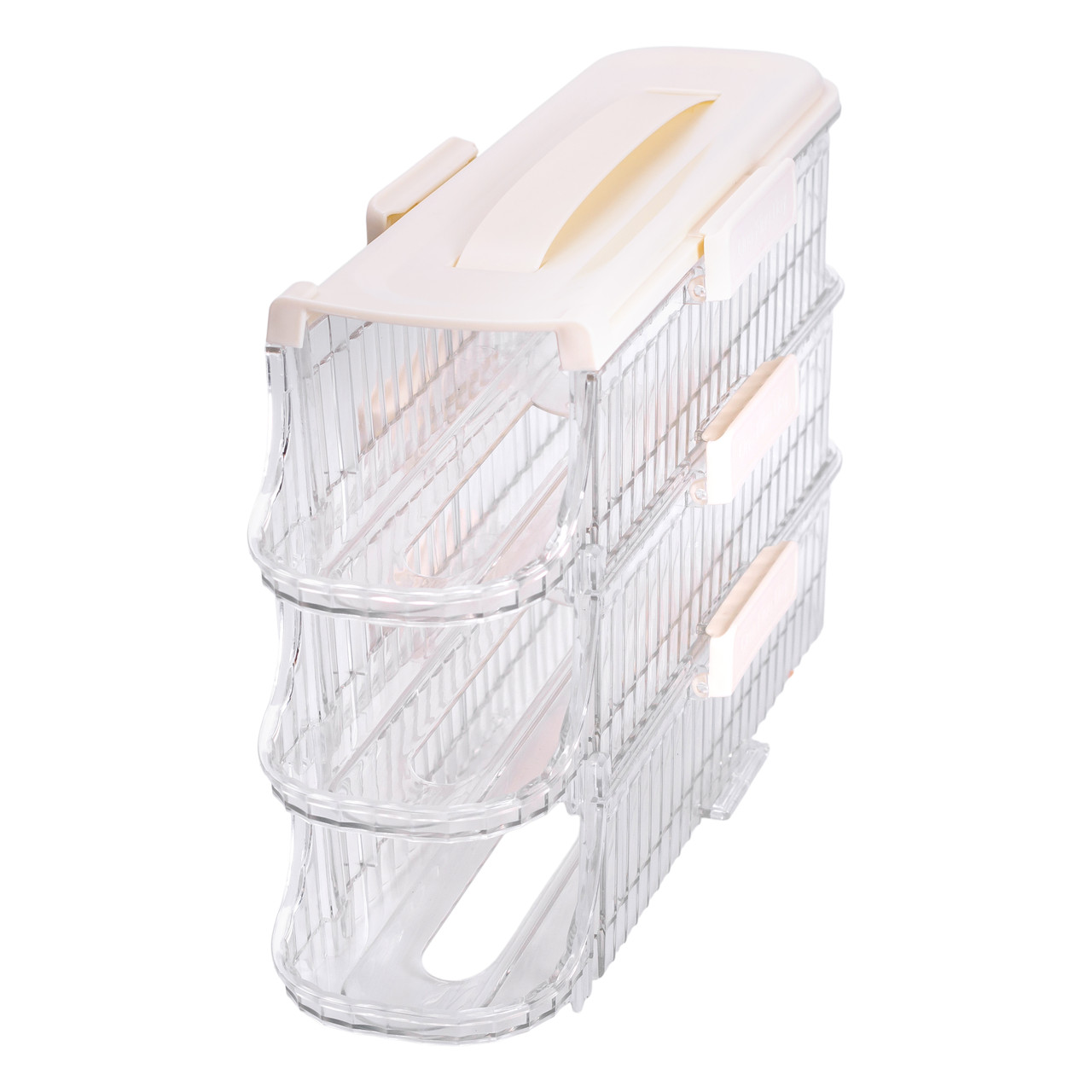 Лоток для яєць у холодильник на 3 яруси 32х10х18.5 см Бежевий HP-27-15