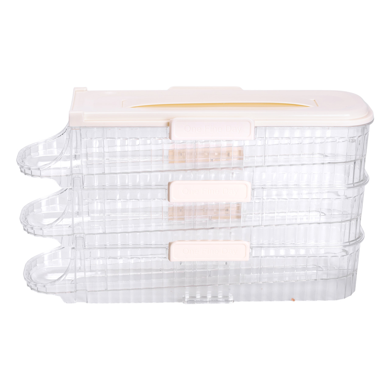 Лоток для яєць у холодильник на 3 яруси 32х10х18.5 см Бежевий HP-27-15