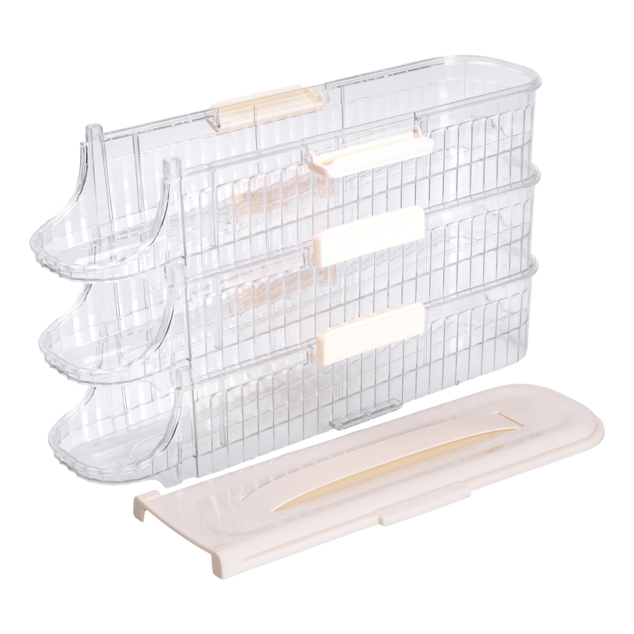 Лоток для яєць у холодильник на 3 яруси 32х10х18.5 см Бежевий HP-27-15