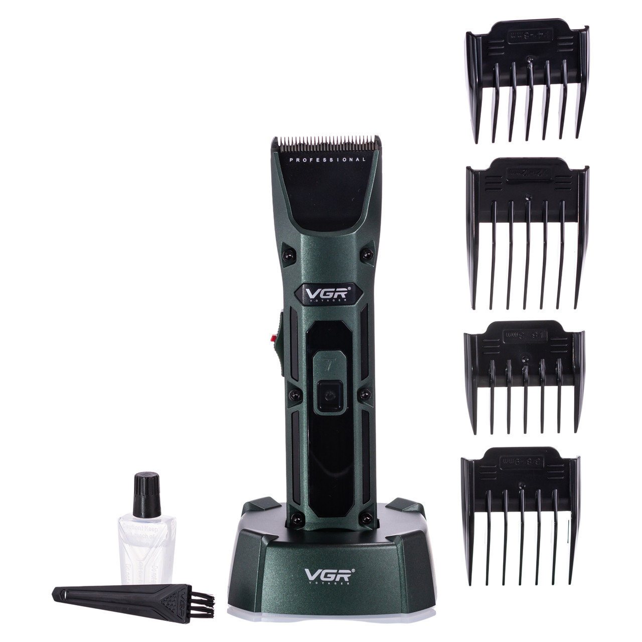 Машинка для стрижки професійна з 4 насадками VGR V-696